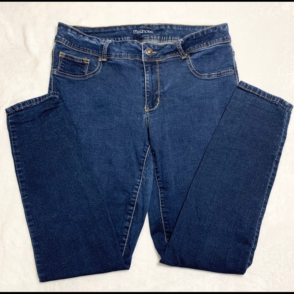 MAURICES Blue Skinny Jeans Size 16 REG